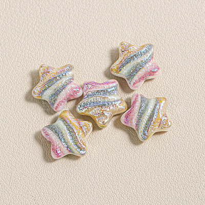 15Pcs Printed Resin Beads RESI-CJC0006-036C-1