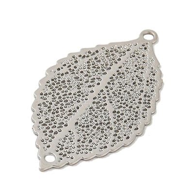 Rack Plating Brass Filigree Connector Charms KKC-D001-08P-1