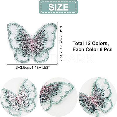 72Pcs 12 Colors Lace Embroidery Costume Accessories OCOR-NB0001-35-1