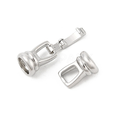 Brass Fold Over Clasps KK-U059-11P-1