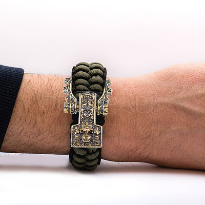 1Pc Tibetan Style Brass Shackle Clasps KK-NB0003-68-1