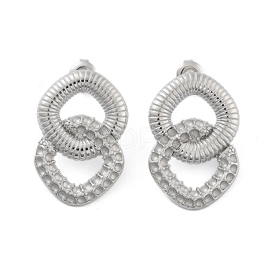 Non-Tarnish 304 Stainless Steel Stud Earrings EJEW-P258-27P-1