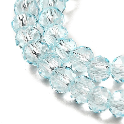 Transparent Baking Paint Glass Beads Strands DGLA-A034-T4mm-D06-1