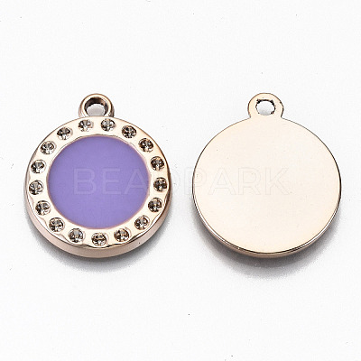 UV Plating Acrylic Pendant Rhinestone Settings OACR-R252-04-04LG-1