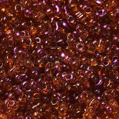 Spray Painted Glass Seed Beads SEED-F005-05A-01-1
