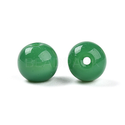 Opaque Solid Color Glass Beads GLAA-N007-8mm-A10-1