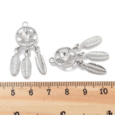 Rack Plating Alloy Rhinestone Pendants PALLOY-F311-19P-01-1