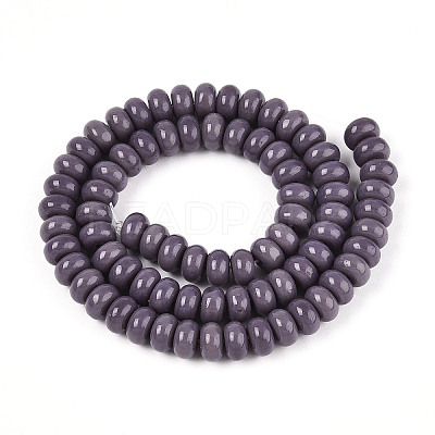 Opaque Spray Painted Glass Beads X-GLAA-ZX008-8mm-18S-1