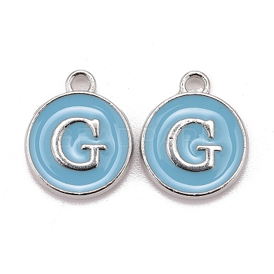 Platinum Plated Alloy Enamel Charms LS-ENAM-S118-04G-P-1