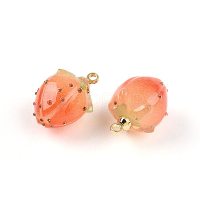 Handmade Flower Epoxy Resin Pendants KY-S163-103E-1