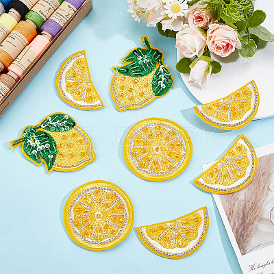 8Pcs Polyester Clothing Patches PATC-MA0001-39-1