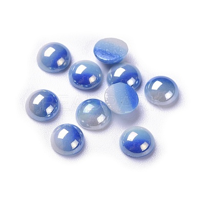 Opaque Glass Cabochons GGLA-S038-10E-6mm-1