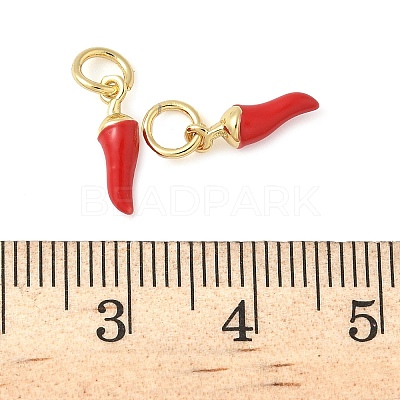 Brass Enamel Charms KK-C110-18A-G-1