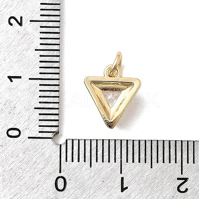 Brass Micro Pave Cubic Zirconia Pendants KK-H089-10A-G-1