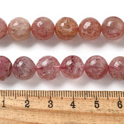 Natural Strawberry Quartz Beads Strands G-L595-C03-03-1