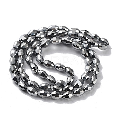 Electroplate Glass Beads Strands GC881Y-2-1