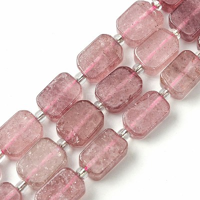 Natural Strawberry Quartz Beads Strands G-C098-A13-01-1