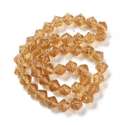 Handmade Gold Sand Lampwork Beads LAMP-Q036-04A-1