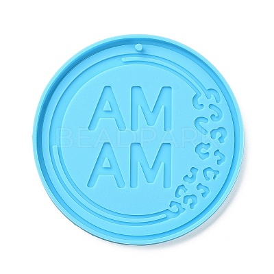 DIY Mother's Day Theme Flat Round Pendant Silicone Molds SIMO-H010-02A-1