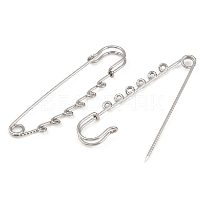 304 Stainless Steel Safety Pins Brooch Findings X-STAS-K252-05D-P-1