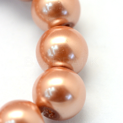 Baking Paint Pearlized Glass Pearl Round Bead Strands HY-Q003-4mm-50-1