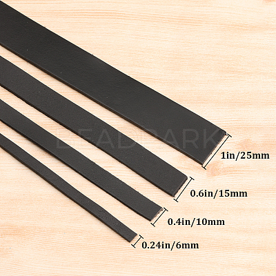 3Pcs Flat Leather Jewelry Cord WL-GF0001-16C-02-1