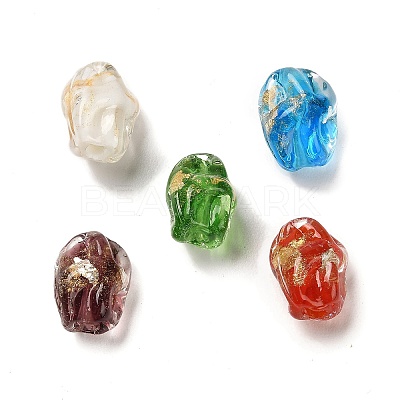 Handmade Gold Sand Lampwork Beadsl FIND-C040-02-1