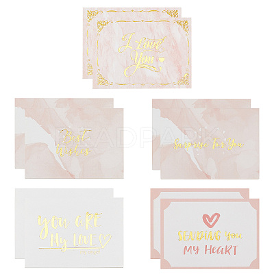 10 Sheets 5 Style Paper Greeting Card AJEW-CP0005-09-1