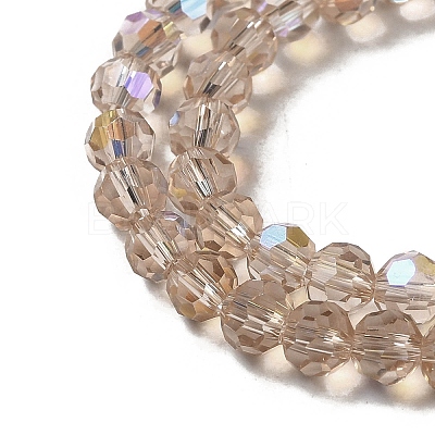 Electroplate Transparent Glass Beads Strands EGLA-A035-T4mm-L22-1