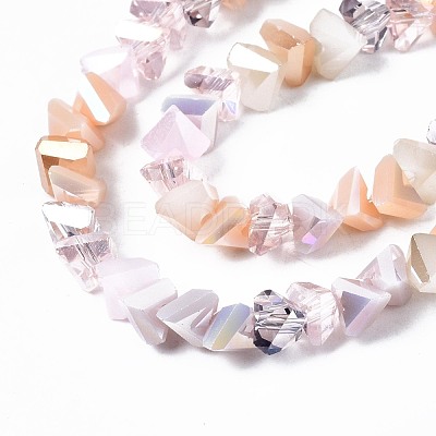 Electroplate Glass Beads Strands X-EGLA-N002-06J-1