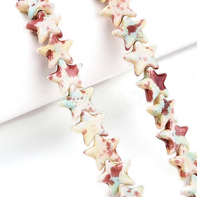 Spray Painted Synthetic Turquoise Beads Strands UNKW-T001-11K-01-1