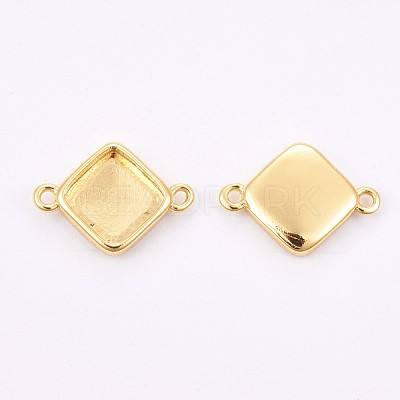 Brass Cabochon Connector Settings KK-F748-11G-1