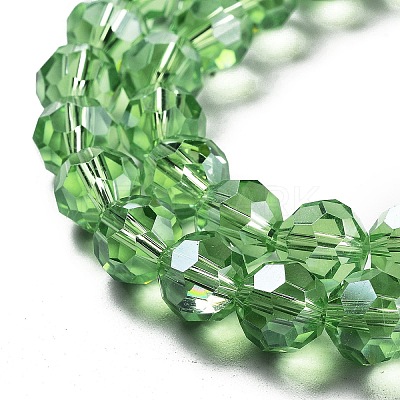Electroplate Transparent Glass Beads Strands EGLA-A035-T10mm-A09-1
