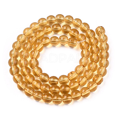 Transparent Glass Beads Strands GLAA-T032-T6mm-08-1