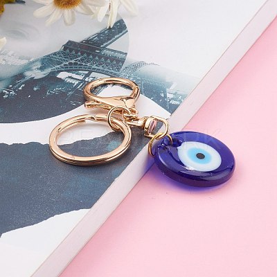 Handmade Lampwork Evil Eye Keychain KEYC-JKC00237-02-1