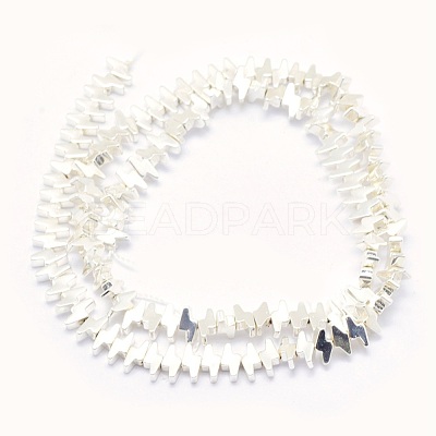 Electroplate Non-magnetic Synthetic Hematite Beads Strands X-G-L485-19-S-1