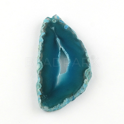 Dyed Mixed Shape Natural Agate Gemstone Big Pendants G-R300-07-1