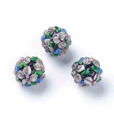 Handmade Bumpy Lampwork Beads LAMP-E021-07N-1