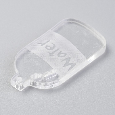 Transparent Acrylic Pendants TACR-O003-02-1