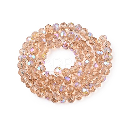 Electroplate Glass Beads Strands EGLA-A044-T6mm-L20-1