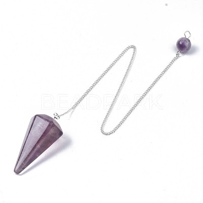 Natural Fluorite Hexagonal Pointed Dowsing Pendulums G-T097-08-1