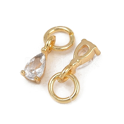 Brass Micro Pave Cubic Zirconia Pendants KK-Z120-05G-04-1