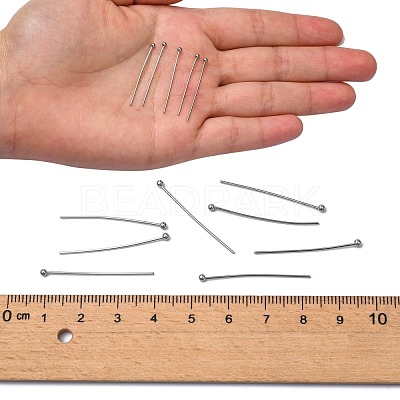 Tarnish Resistant 304 Stainless Steel Ball Head Pins X-STAS-M010-30mm-01-1