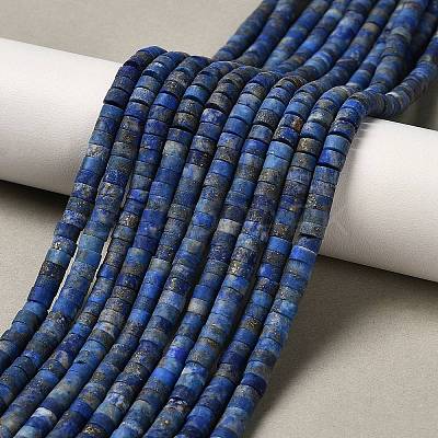 Natural Lapis Lazuli Beads Strands G-P575-B45-4x2mm-1