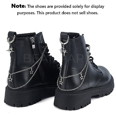 4Pcs 3 Styles Brass Chains Boot Strap Chains HJEW-BM0001-11-1