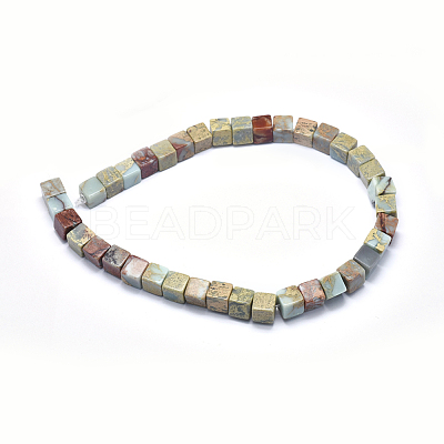 Natural Aqua Terra Jasper Beads Strands G-I213-01-10mm-1