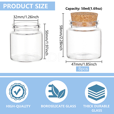 Empty Glass Bottle LS-AJEW-WH0470-43A-1