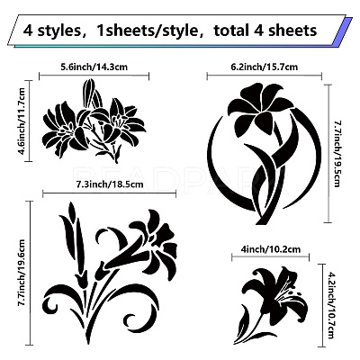 4Pcs 4 Styles PET Waterproof Self-adhesive Car Stickers DIY-WH0308-225A-027-1