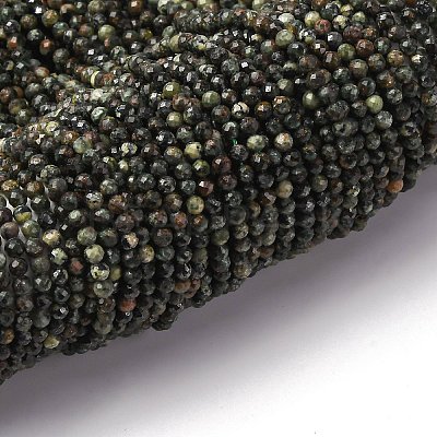 Natural Seraphinite Beads Strands G-RM2025-A42-3mm-1