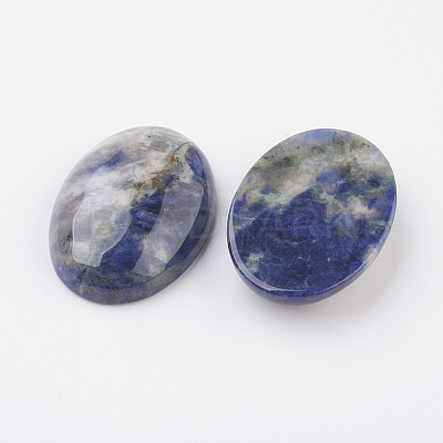 Natural Sodalite Flat Back Cabochons G-G741-30x40mm-06-1